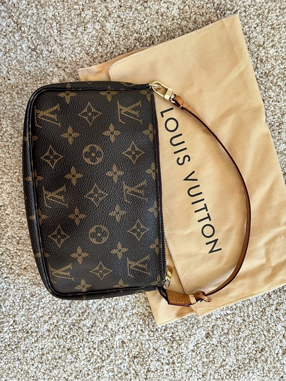 Louis Vuitton Monogram Pochette Accessoires Brown
